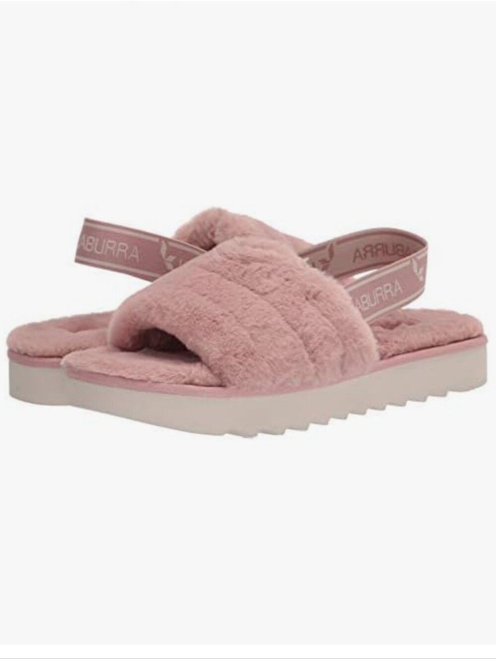 NWOT UGG Fuzz'n Faux-Fur Slide Sandals In Dusty Rose Pink